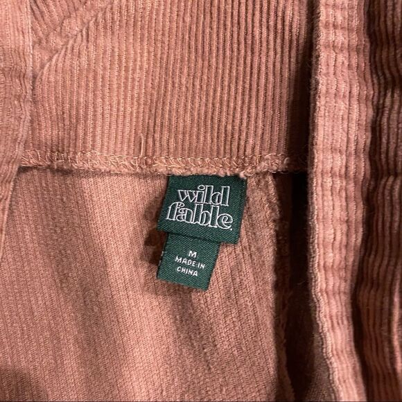 Corduroy Pinafore Dusty Mauve Pink Zip Overall Midi Dress - Picture 6 of 12